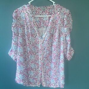 Wit & Wisdom Multicolor Floral Blouse